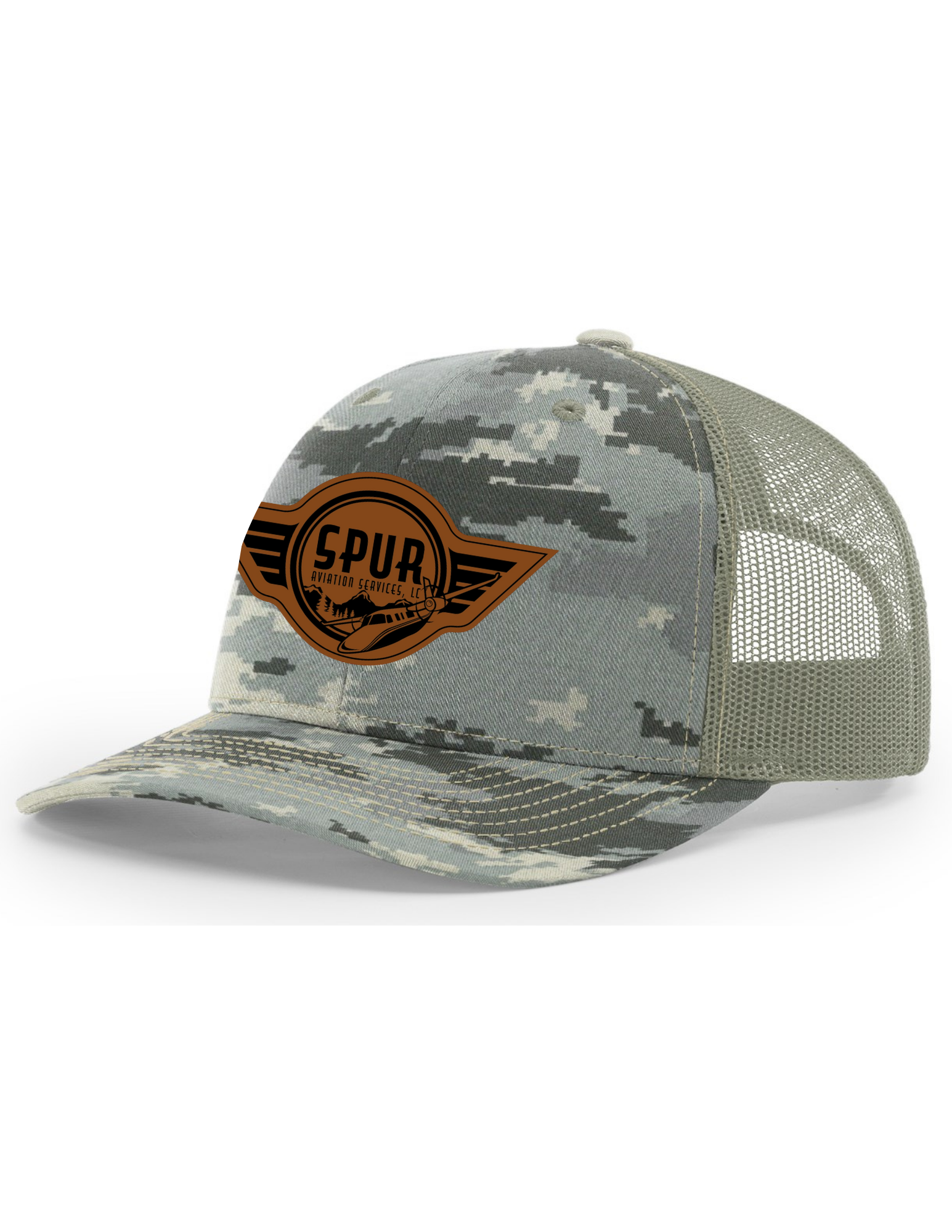112P RICHARDSON Printed Trucker Hat - DIGITAL CAMO / LIGHT GREEN