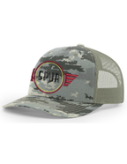 112P RICHARDSON Printed Trucker Hat - DIGITAL CAMO / LIGHT GREEN