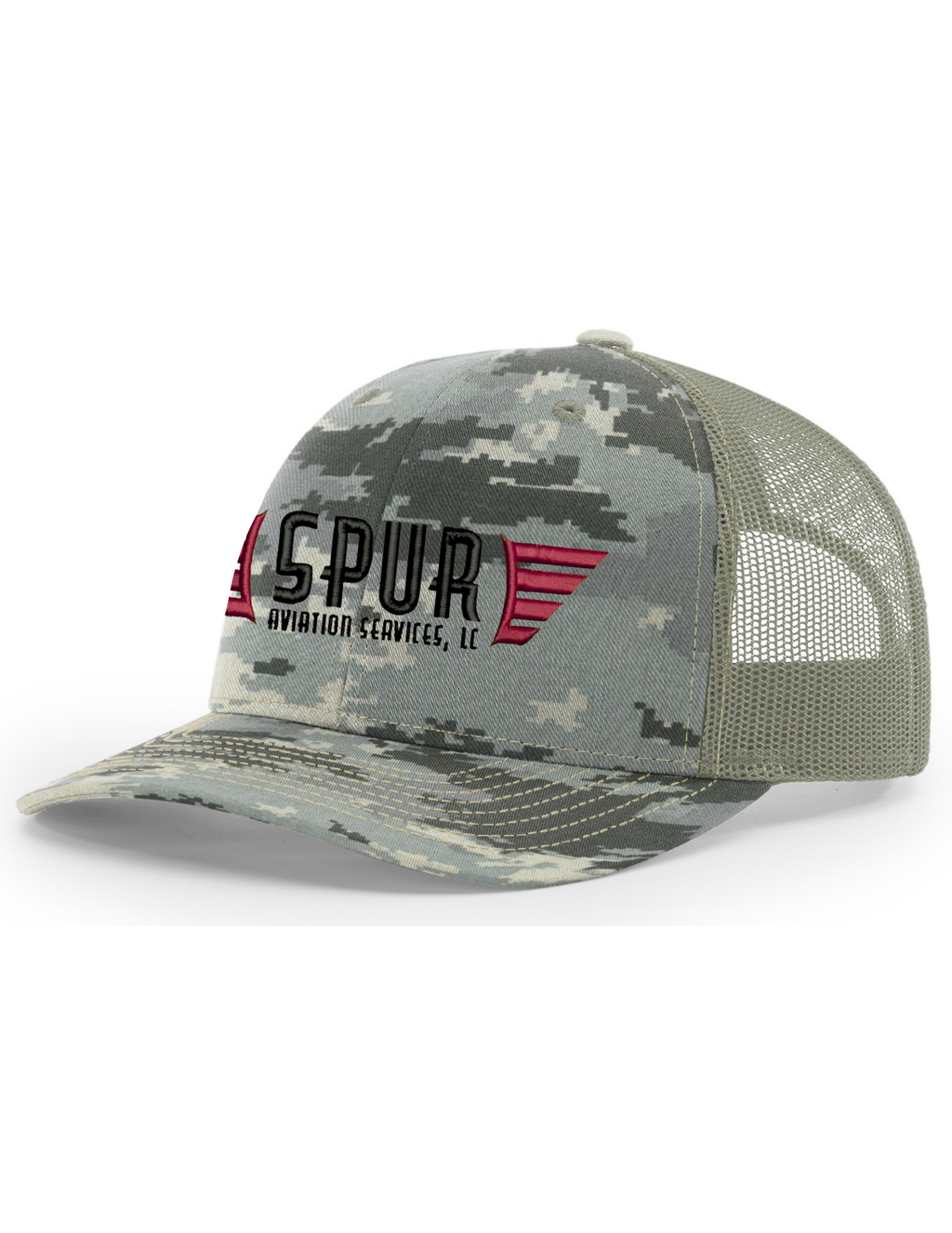 112P RICHARDSON Printed Trucker Hat - DIGITAL CAMO / LIGHT GREEN