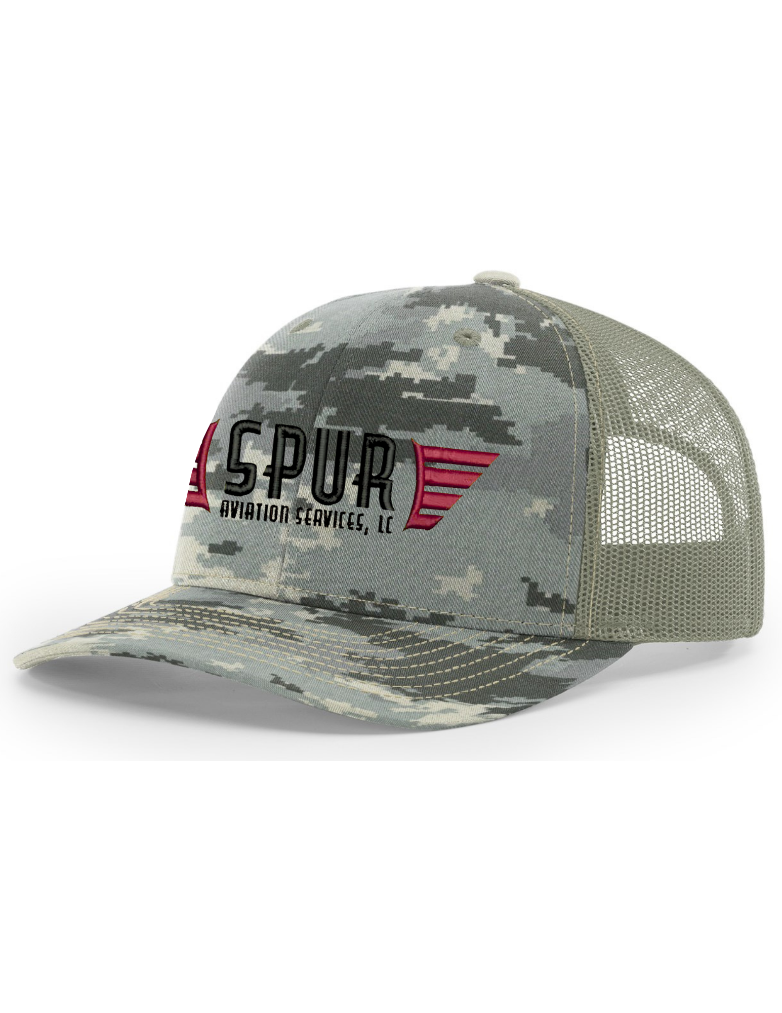 112P RICHARDSON Printed Trucker Hat - DIGITAL CAMO / LIGHT GREEN