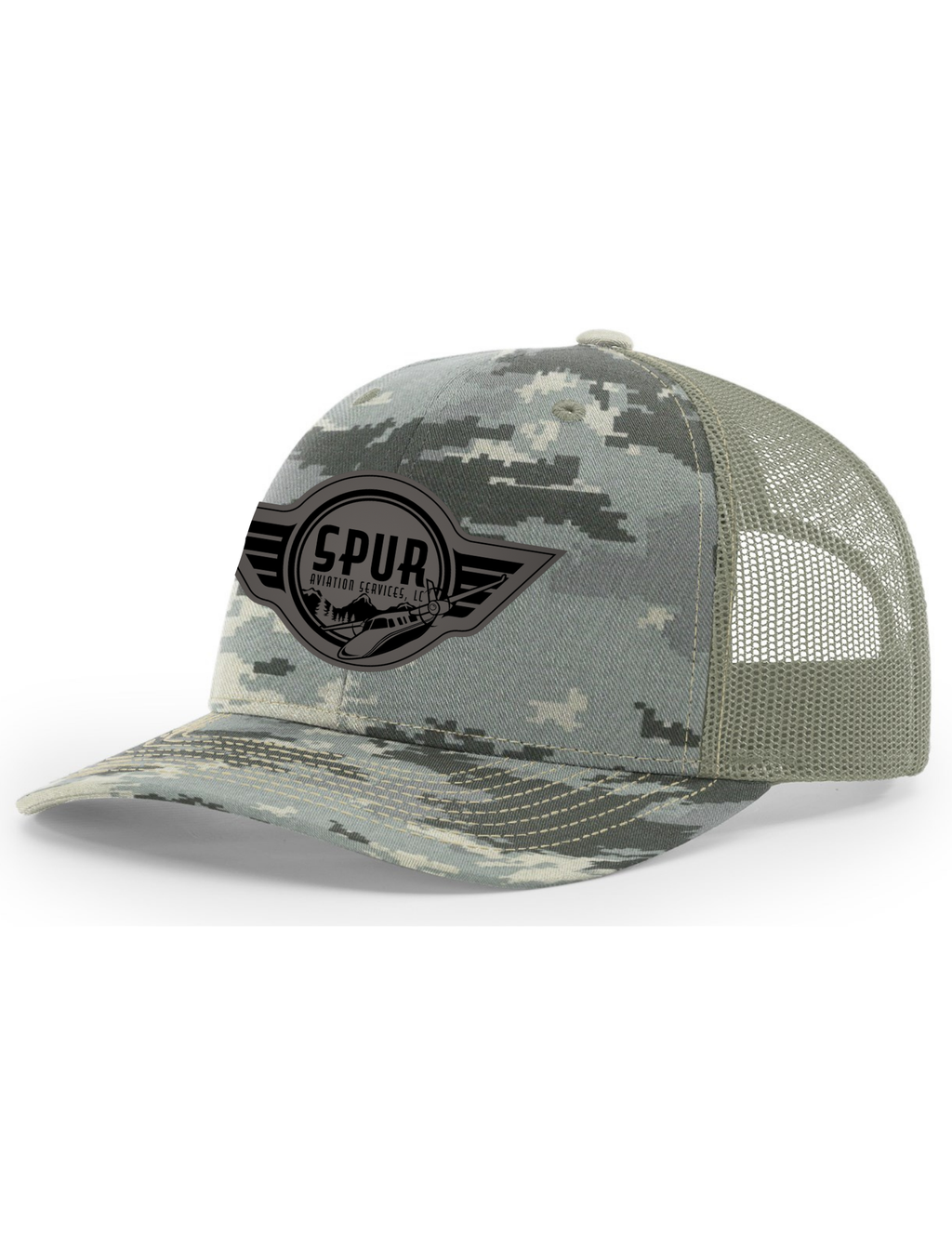 112P RICHARDSON Printed Trucker Hat - DIGITAL CAMO / LIGHT GREEN