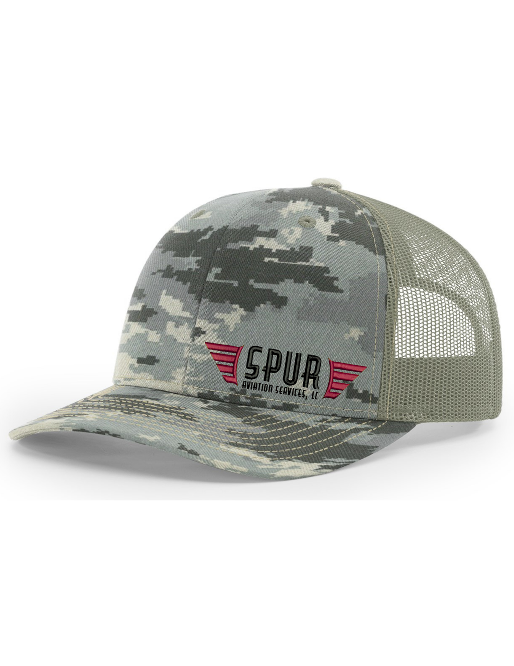 112P RICHARDSON Printed Trucker Hat - DIGITAL CAMO / LIGHT GREEN