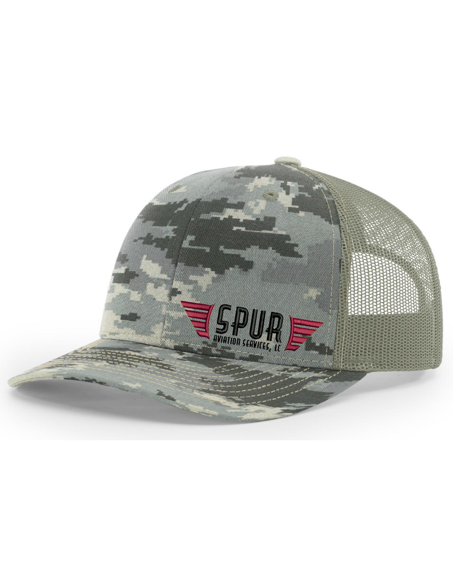 112P RICHARDSON Printed Trucker Hat - DIGITAL CAMO / LIGHT GREEN