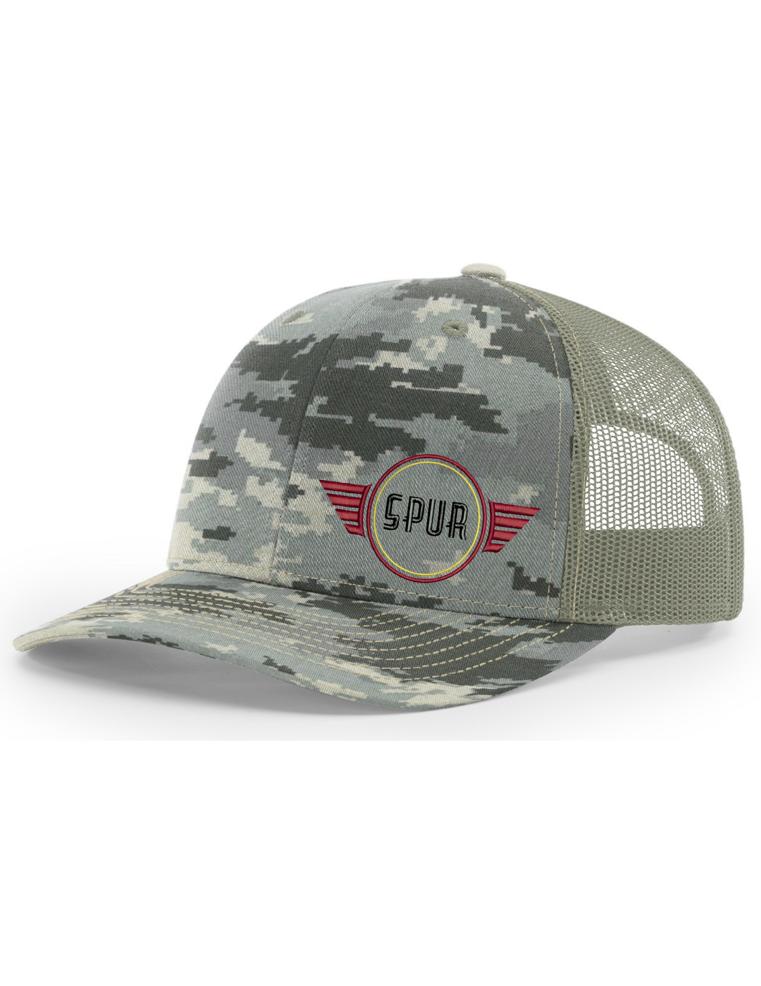 112P RICHARDSON Printed Trucker Hat - DIGITAL CAMO / LIGHT GREEN