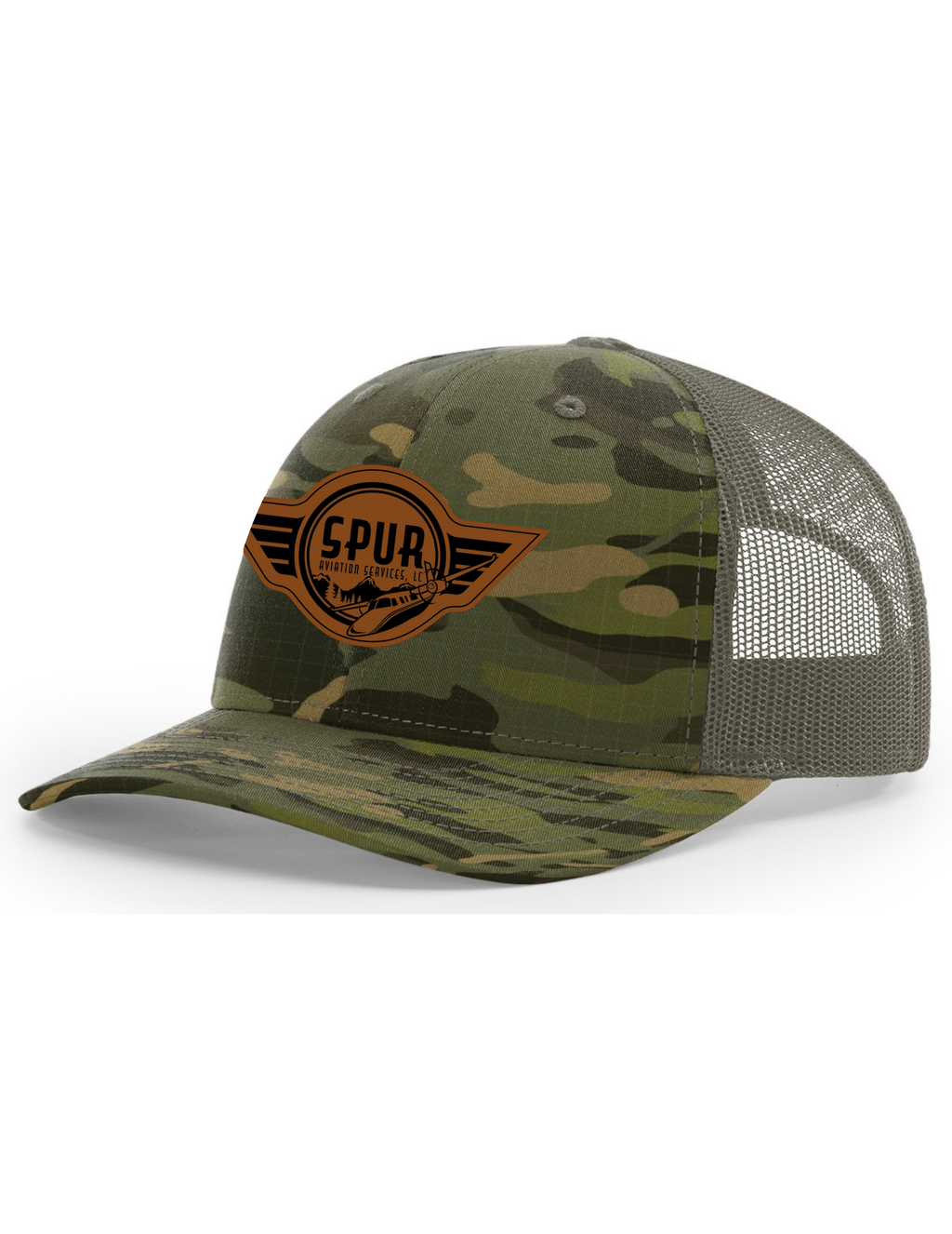 112PT RICHARDSON Printed Tactical Trucker Hat - MULTICAM TROPIC / LODEN
