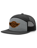 168 RICHARDSON 7 Panel Trucker Hat - HEATHER GREY / BLACK