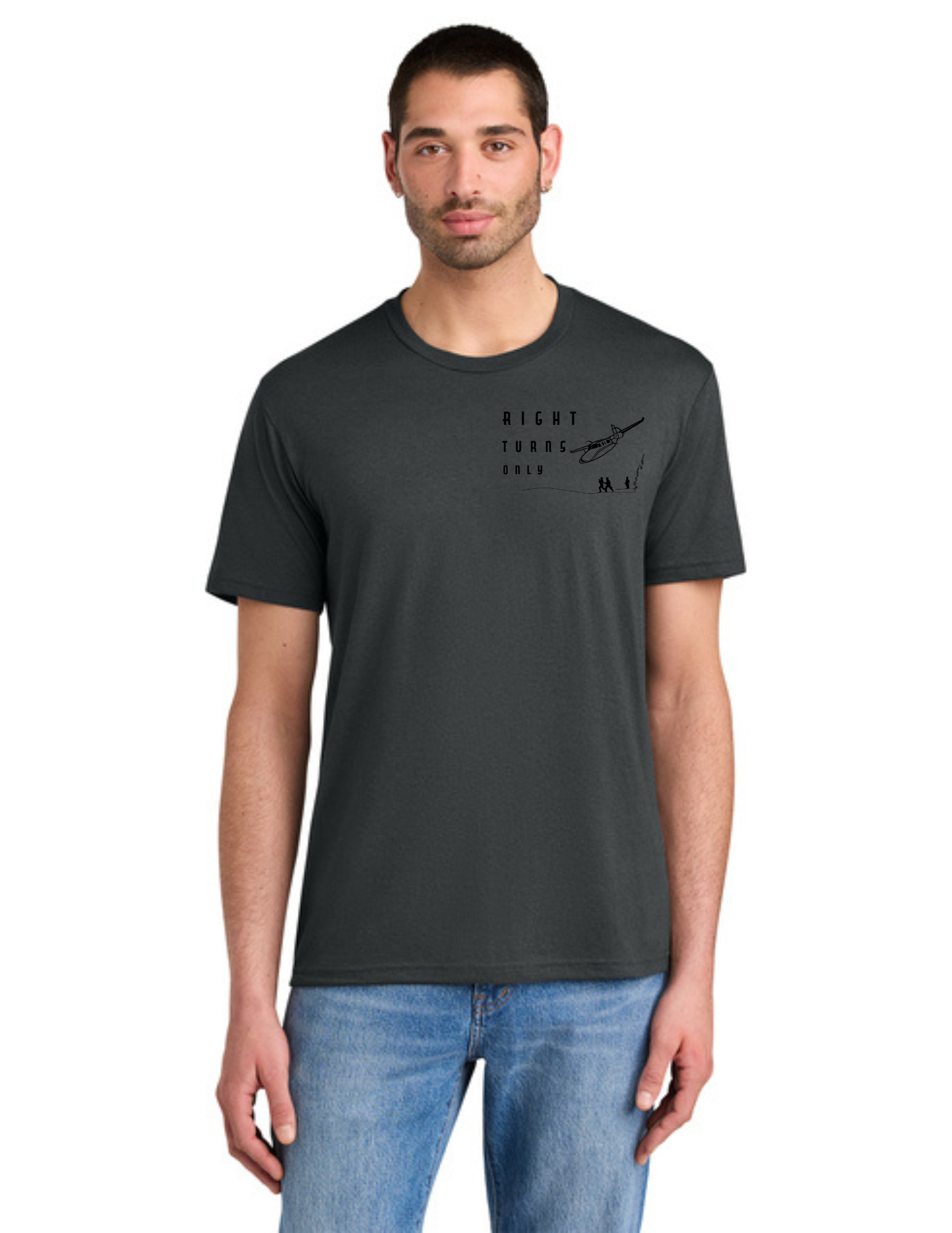 District® Perfect Tri® Tee w/ "3 PLANES" Back Logo - CHARCOAL