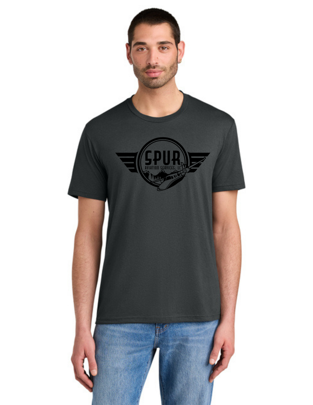 District® Perfect Tri® Tee w/ "3 PLANES" Back Logo - CHARCOAL