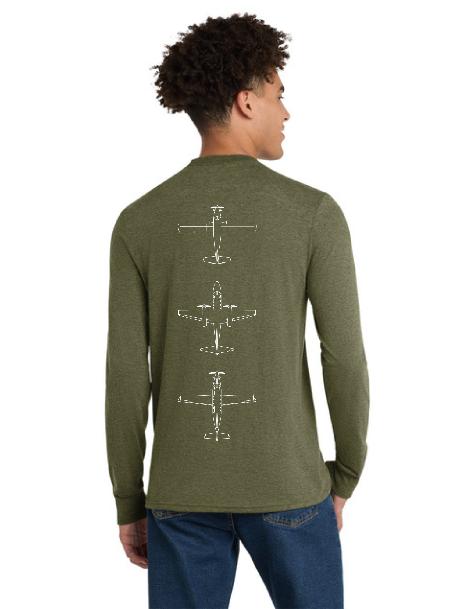 District® Perfect Tri® Long Sleeve Tee - MILITARY GREEN FROST