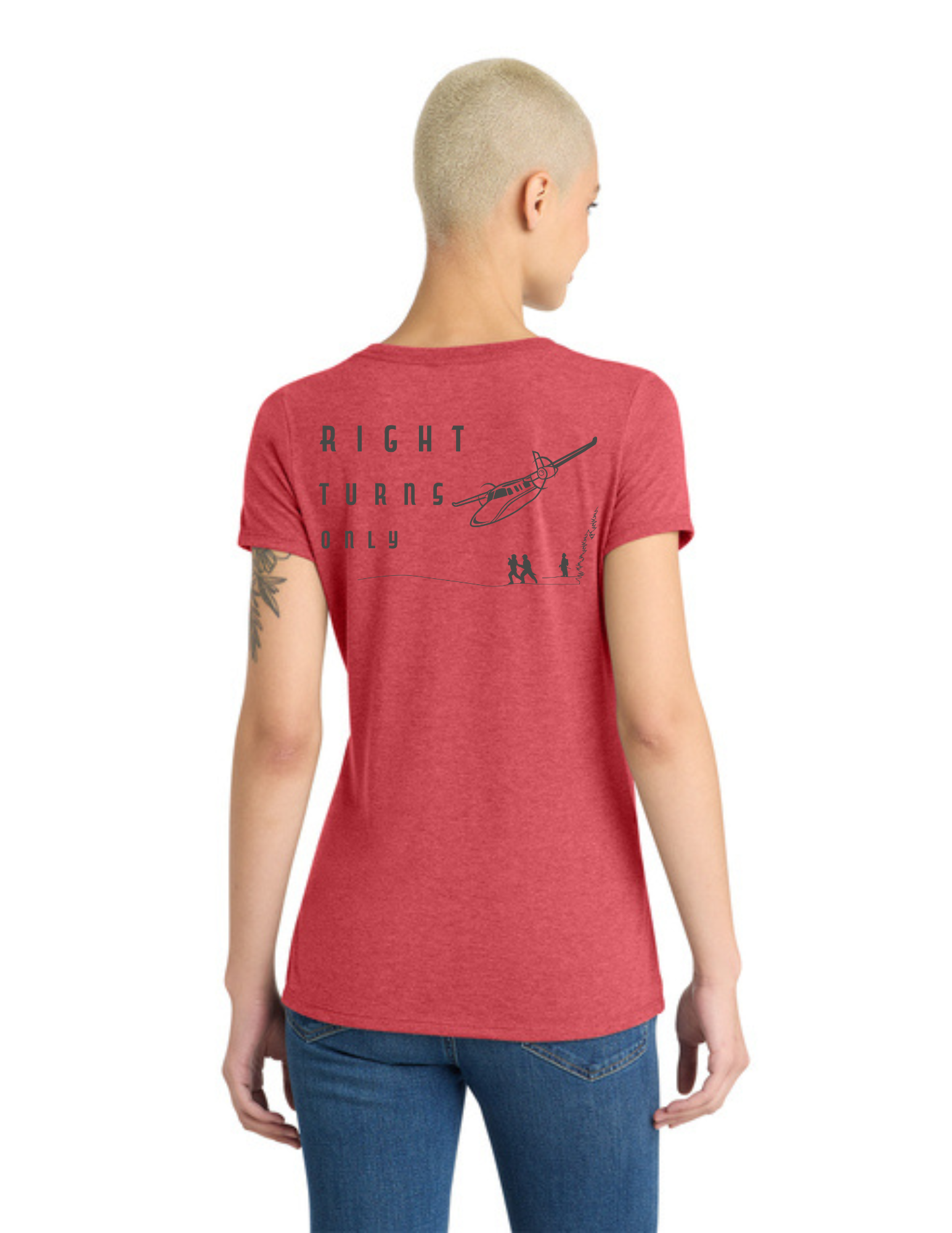 District® Women’s Perfect Tri® V-Neck Tee - RED FROST