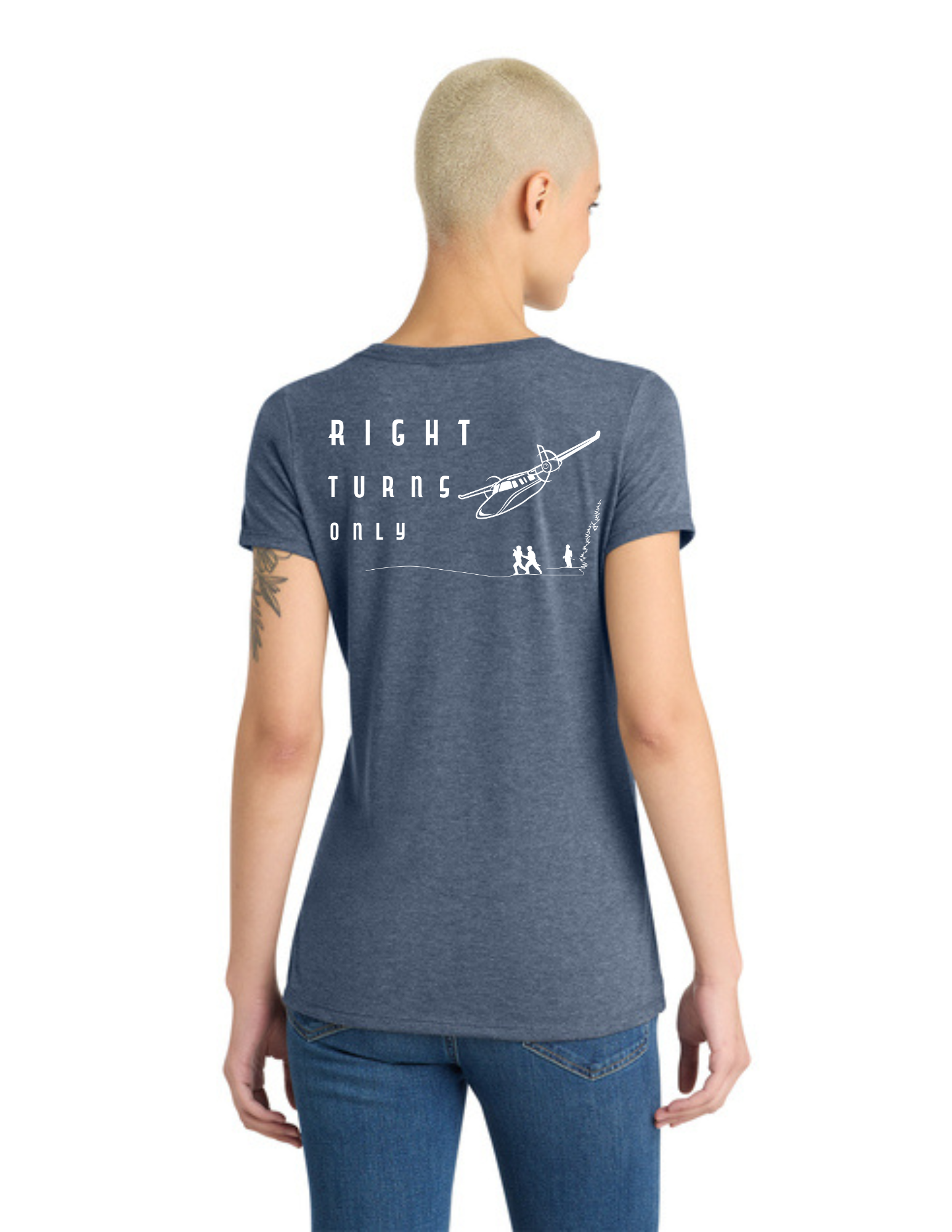 District® Women’s Perfect Tri® V-Neck Tee - NAVY FROST