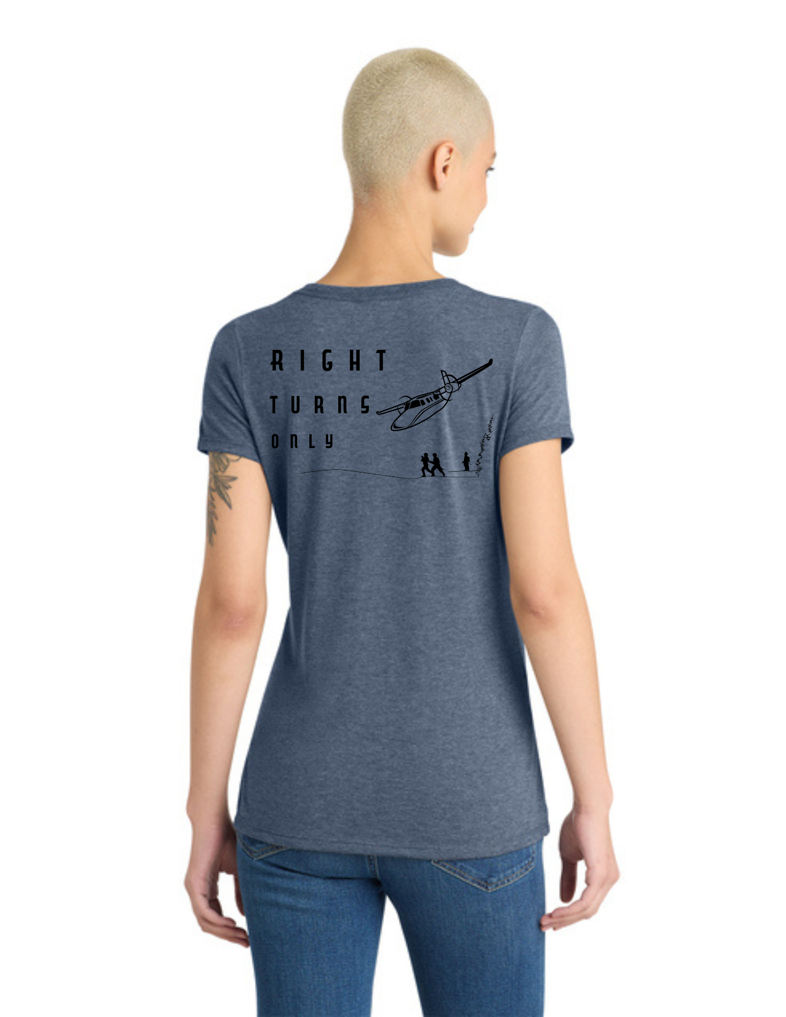 District® Women’s Perfect Tri® V-Neck Tee - NAVY FROST