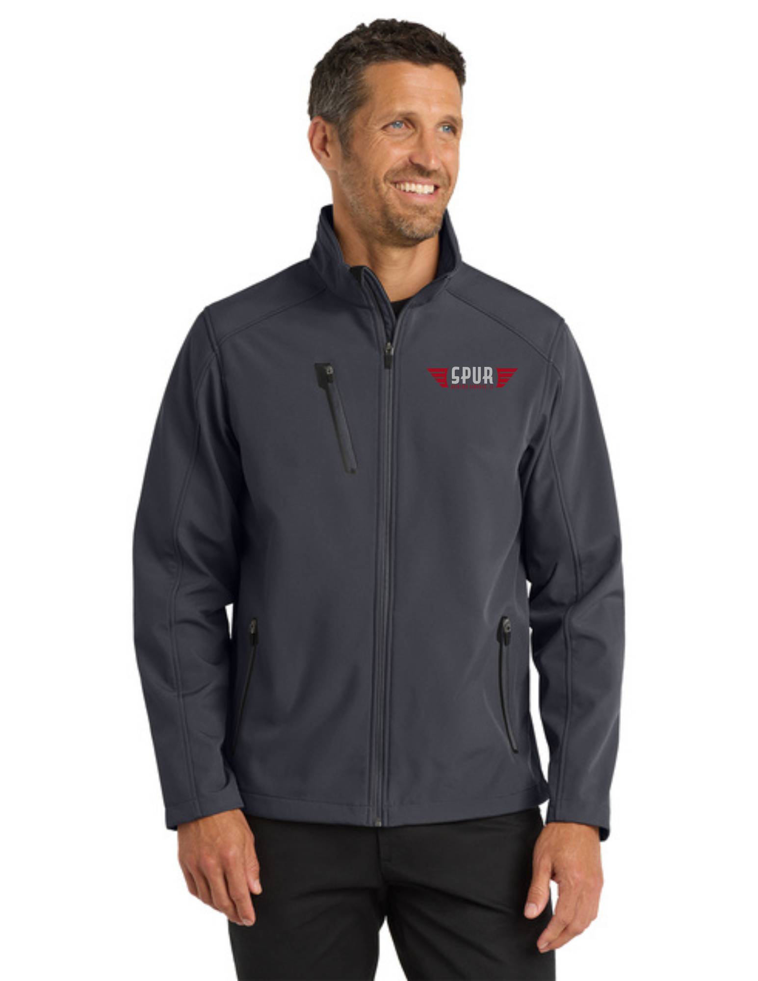 Port Authority® Welded Soft Shell Jacket w/ Embroidery - BATTLESHIP GREY