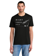 District® Perfect Tri® Tee w/ "RIGHT TURNS ONLY" Back Logo - BLACK