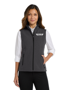 Port Authority® Women's Core Soft Shell Vest w/ Embroidery - BLACK CHARCOAL HEATHER