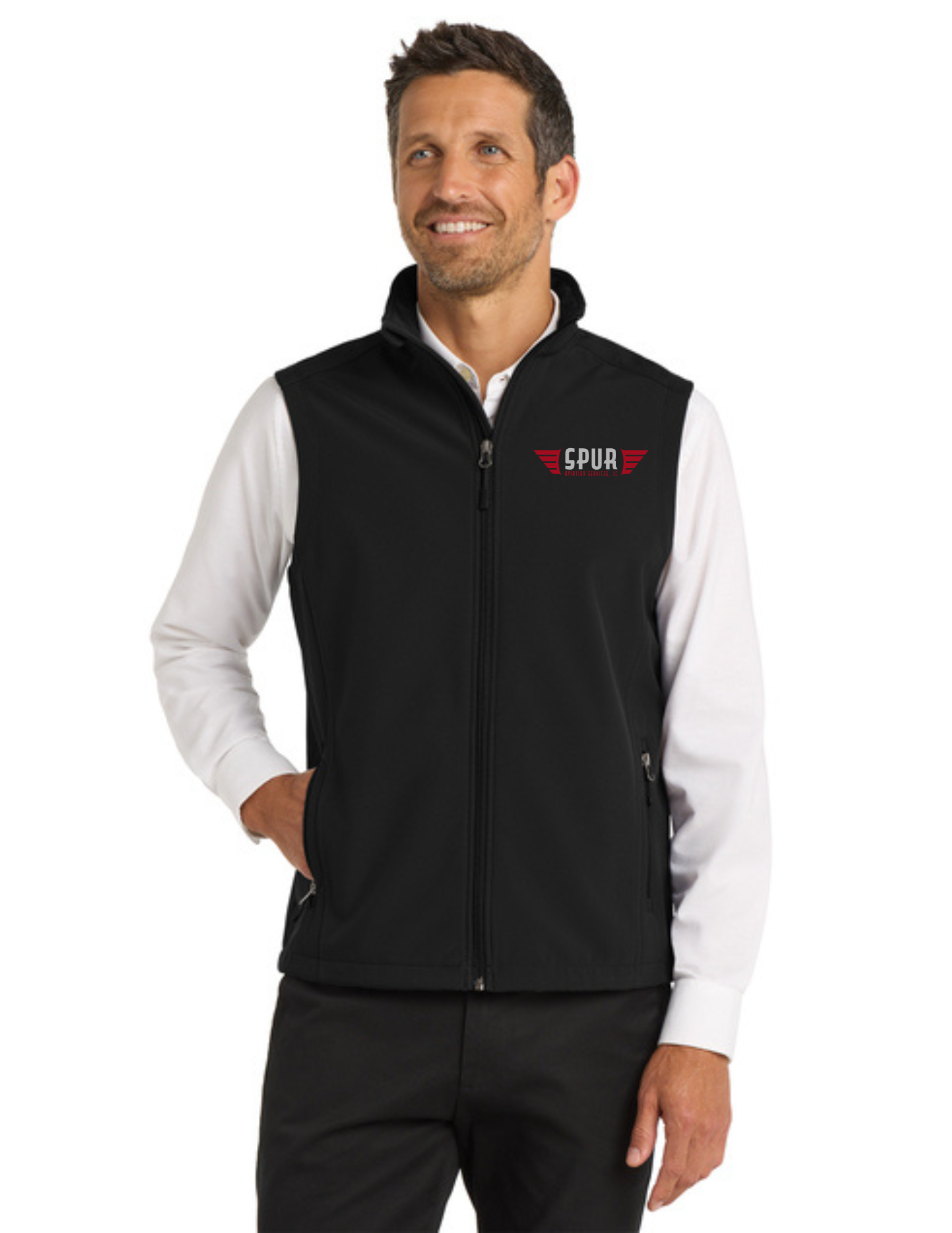 Port Authority® Core Soft Shell Vest w/ Embroidery - BLACK
