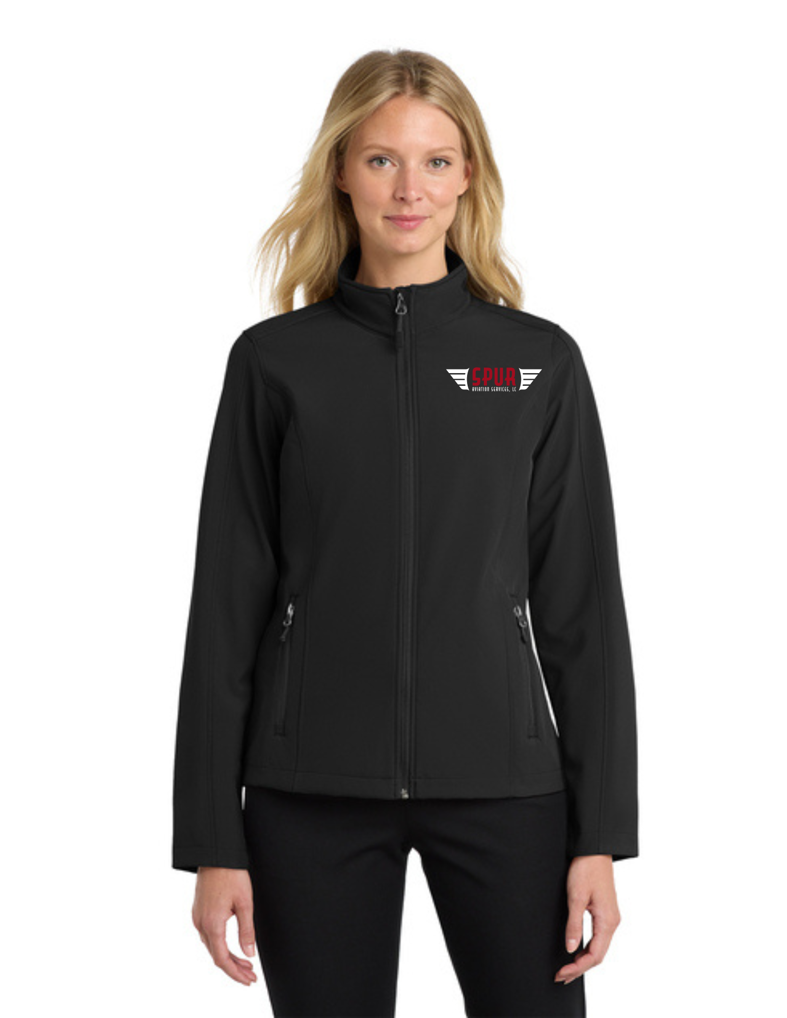 Port Authority® Women's Core Soft Shell Jacket w/ Embroidery - BLACK