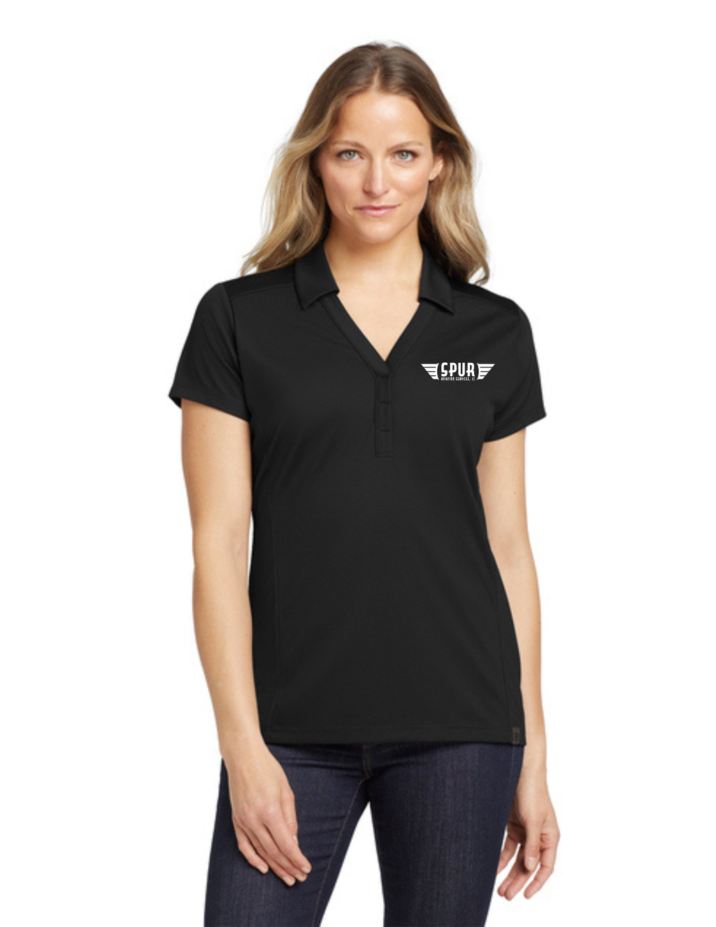 OGIO® Women's Framework Polo w/ Embroidery - BLACK