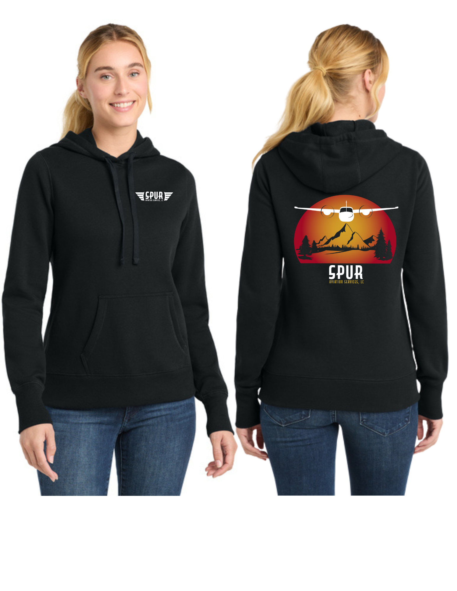 Sport-Tek® Women's Pullover Hooded Sweatshirt - BLACK