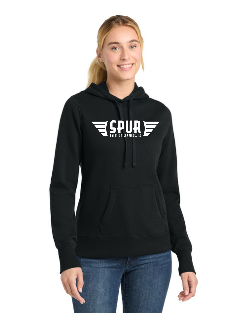 Sport-Tek® Women's Pullover Hooded Sweatshirt - BLACK