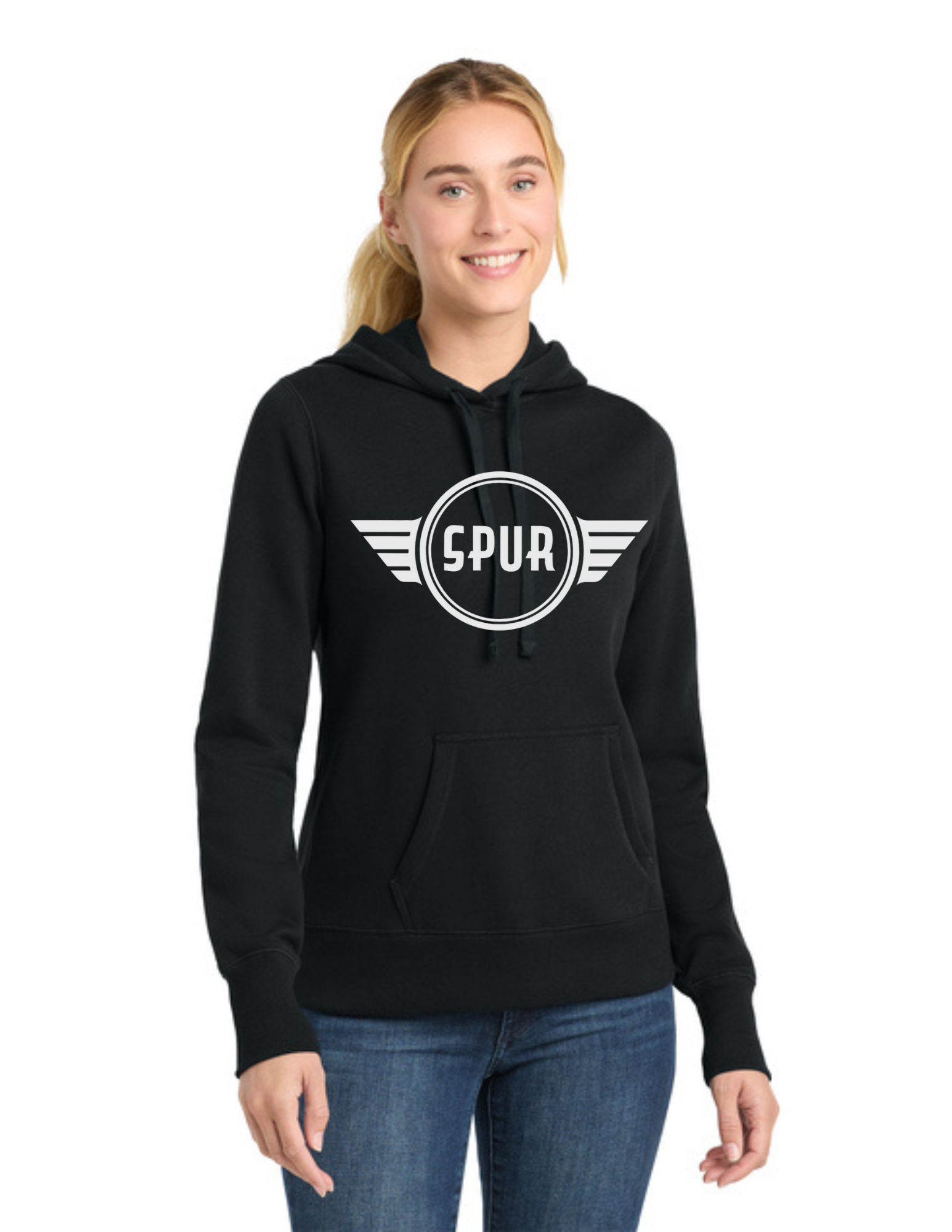 Sport-Tek® Women's Pullover Hooded Sweatshirt - BLACK