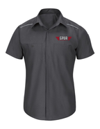 Men's Short Sleeve Pro Airflow Work Shirt w/ Embroidery - CHARCOAL