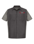 Red Kap® Short Sleeve Ripstop Crew Shirt w/ Embroidery - CHARCOAL/ GREY