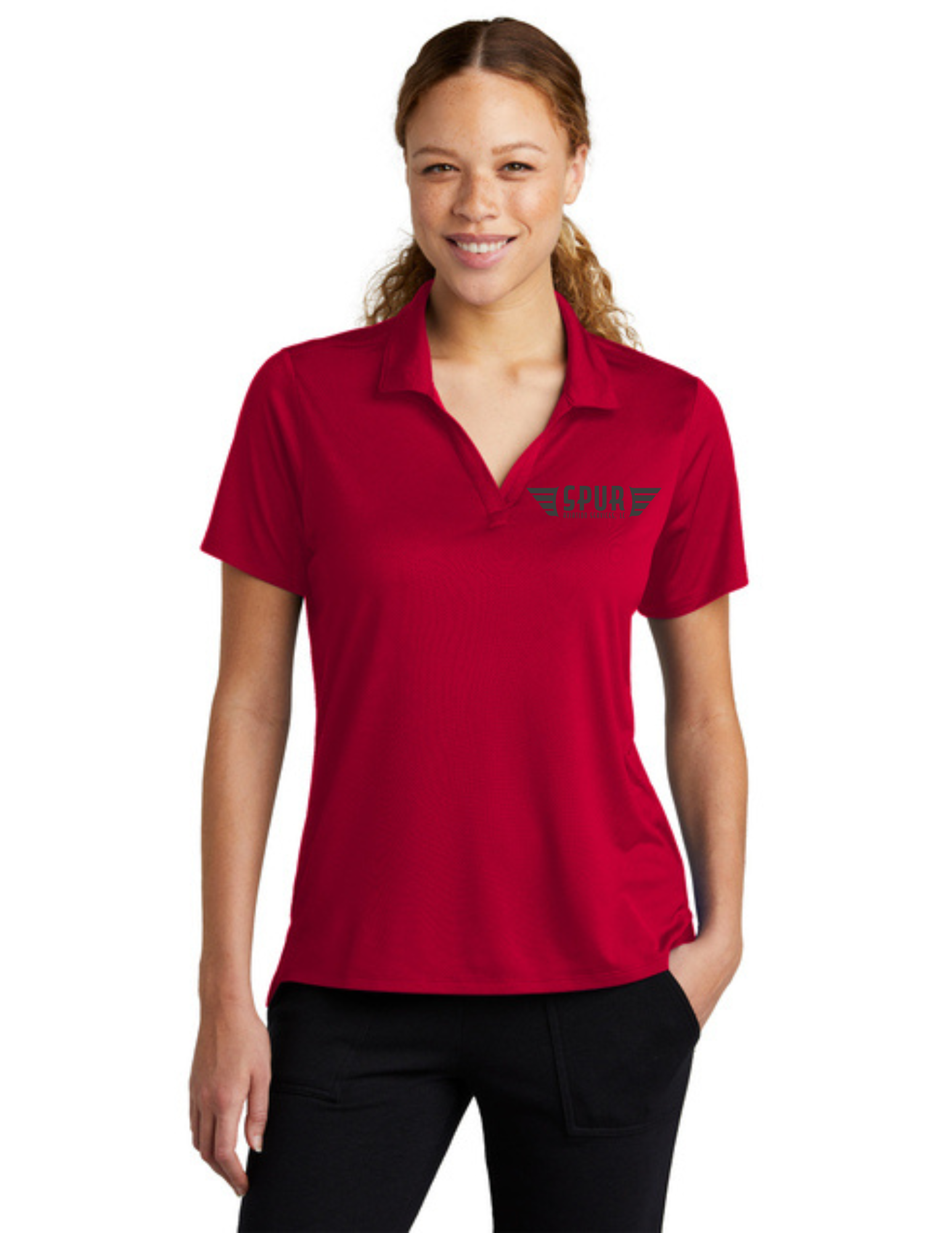 Sport-Tek® Women's Sideline Polo w/ Embroidery - DEEP RED