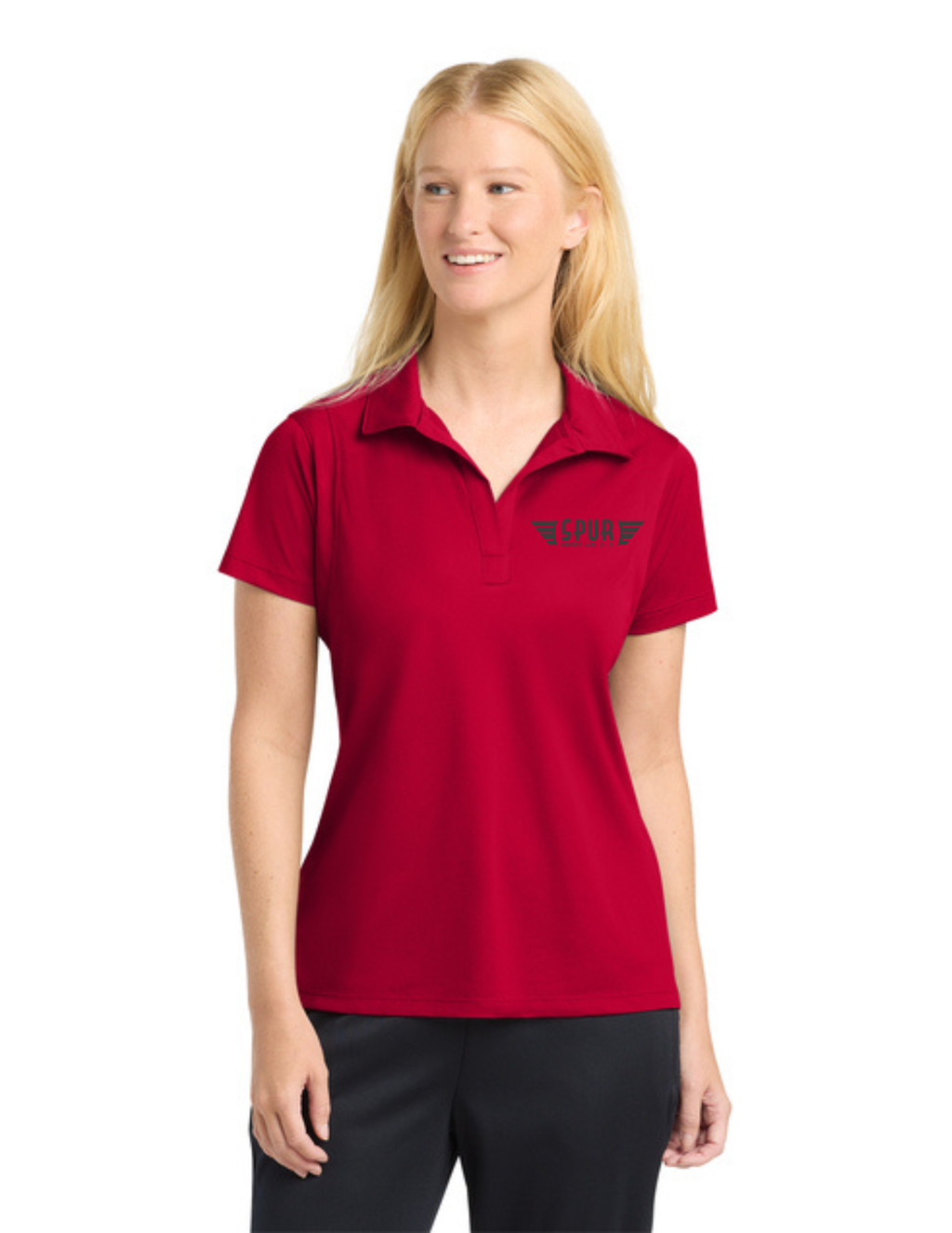 Sport-Tek® Women's Micropique Sport-Wick® Polo w/ Embroidery - DEEP RED