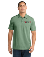 Sport-Tek ® PosiCharge ® Tri-Blend Wicking Polo w/ Embroidery - FOREST GREEN HEATHER
