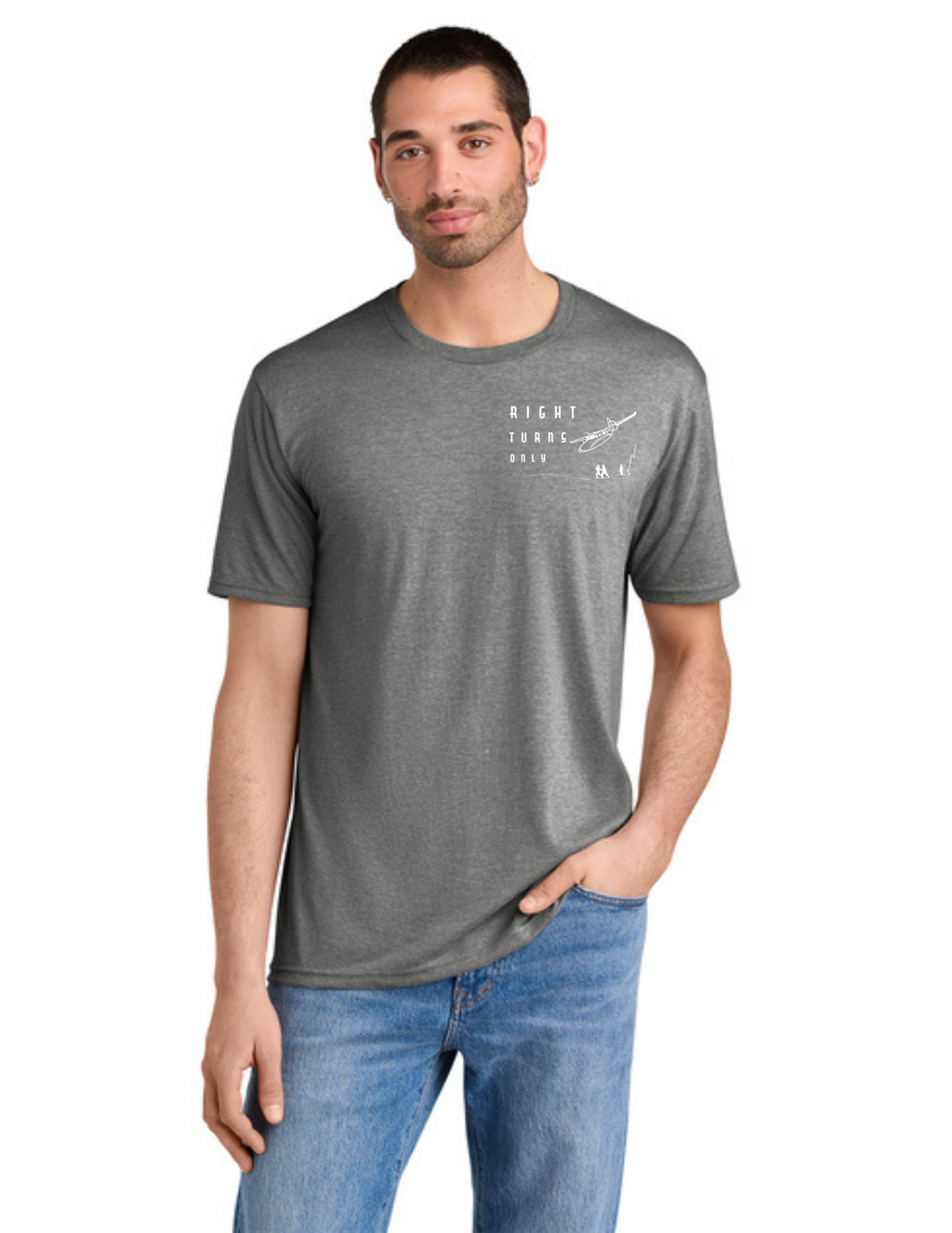 District® Perfect Tri® Tee w/ "3 PLANES" Back Logo - GREY FROST