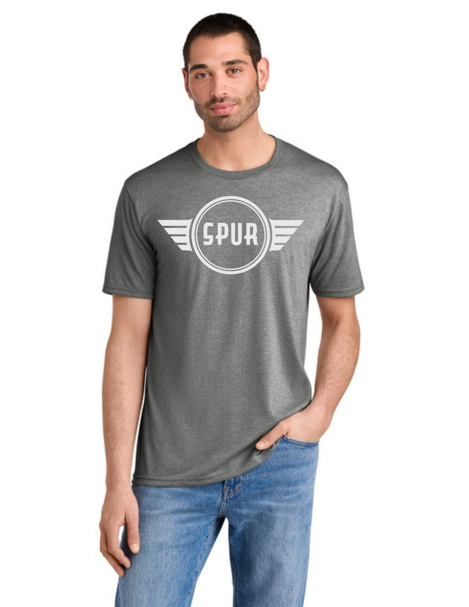 District® Perfect Tri® Tee w/ "3 PLANES" Back Logo - GREY FROST
