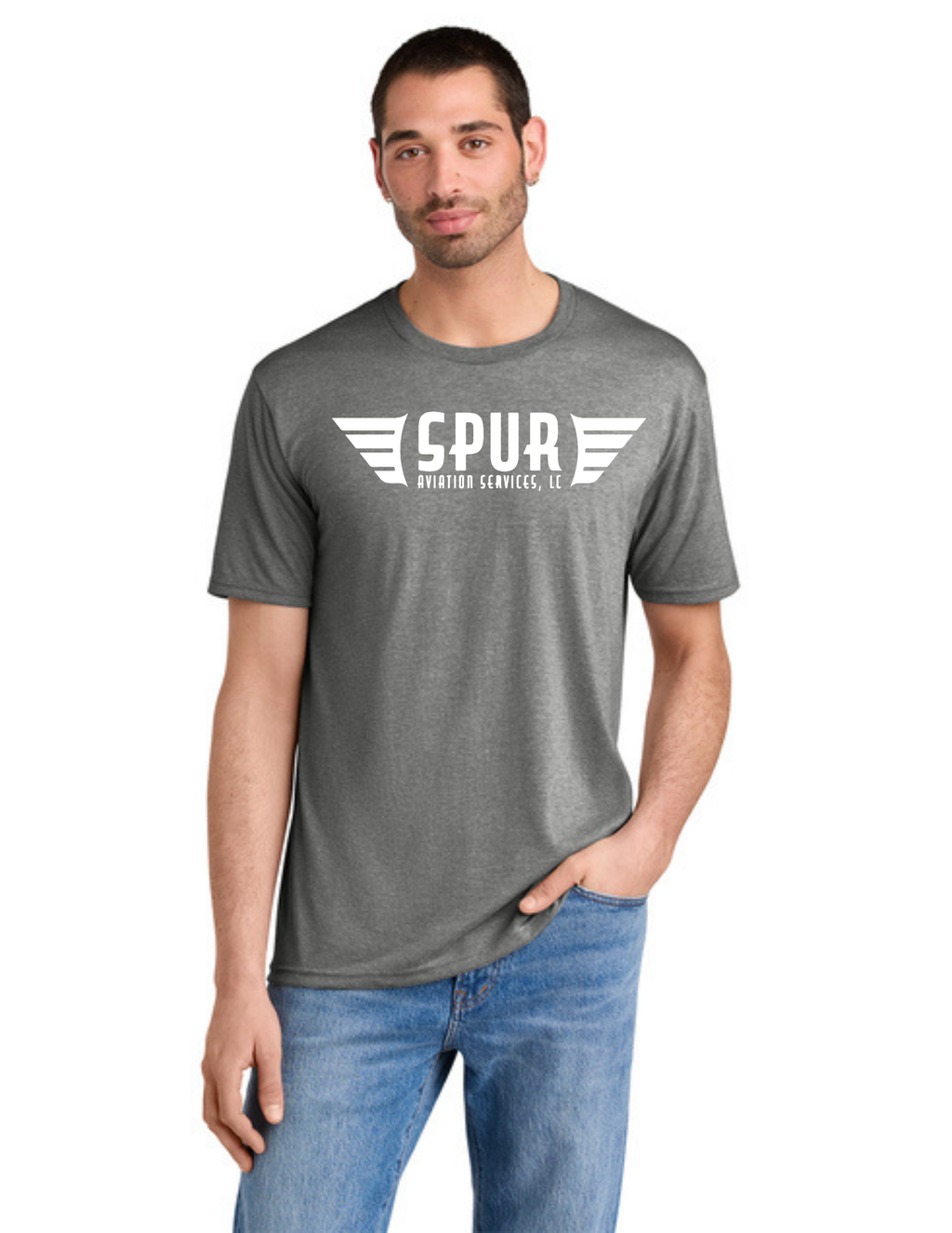 District® Perfect Tri® Tee w/ "3 PLANES" Back Logo - GREY FROST