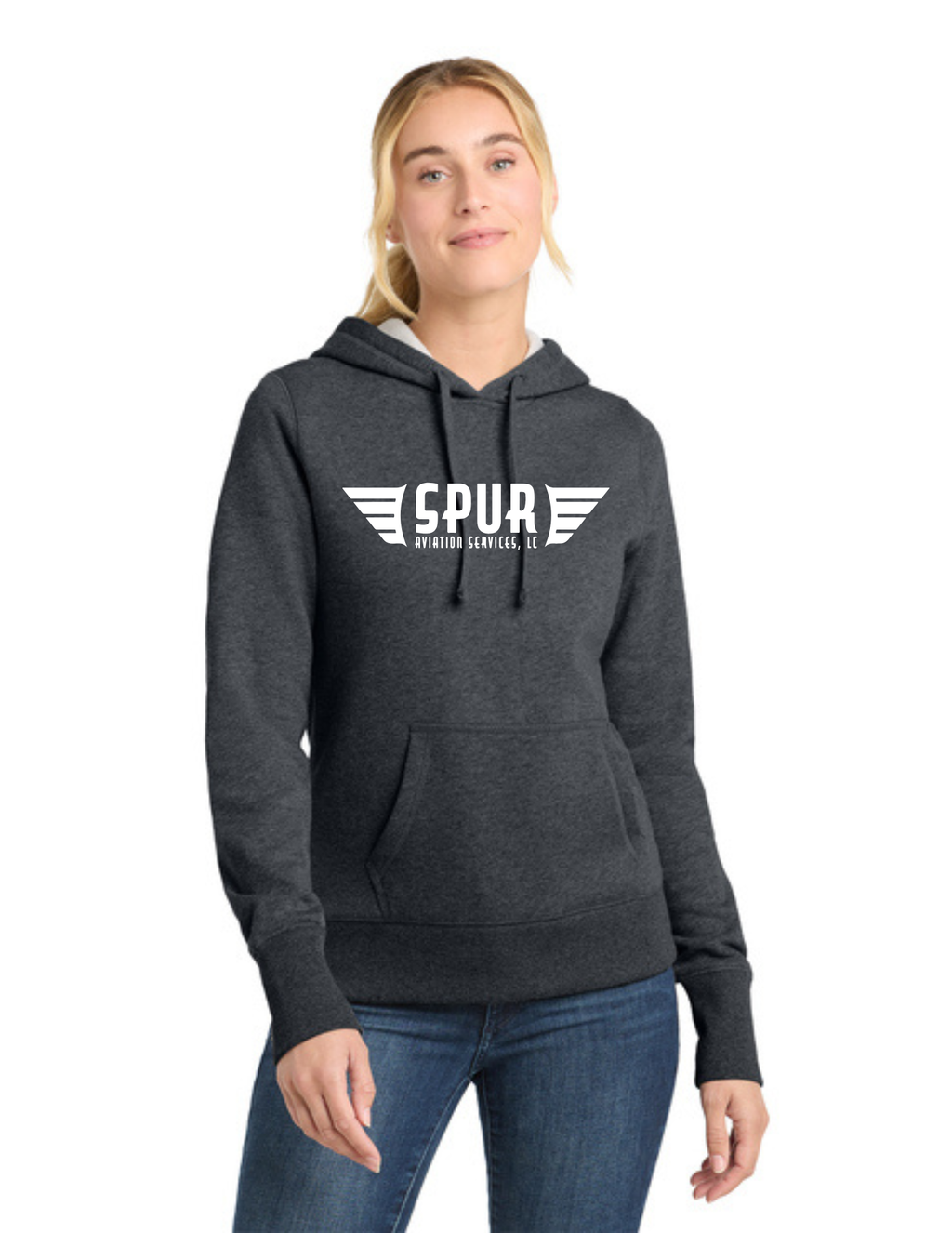 Sport-Tek® Women's Pullover Hooded Sweatshirt - GRAPHITE HEATHER