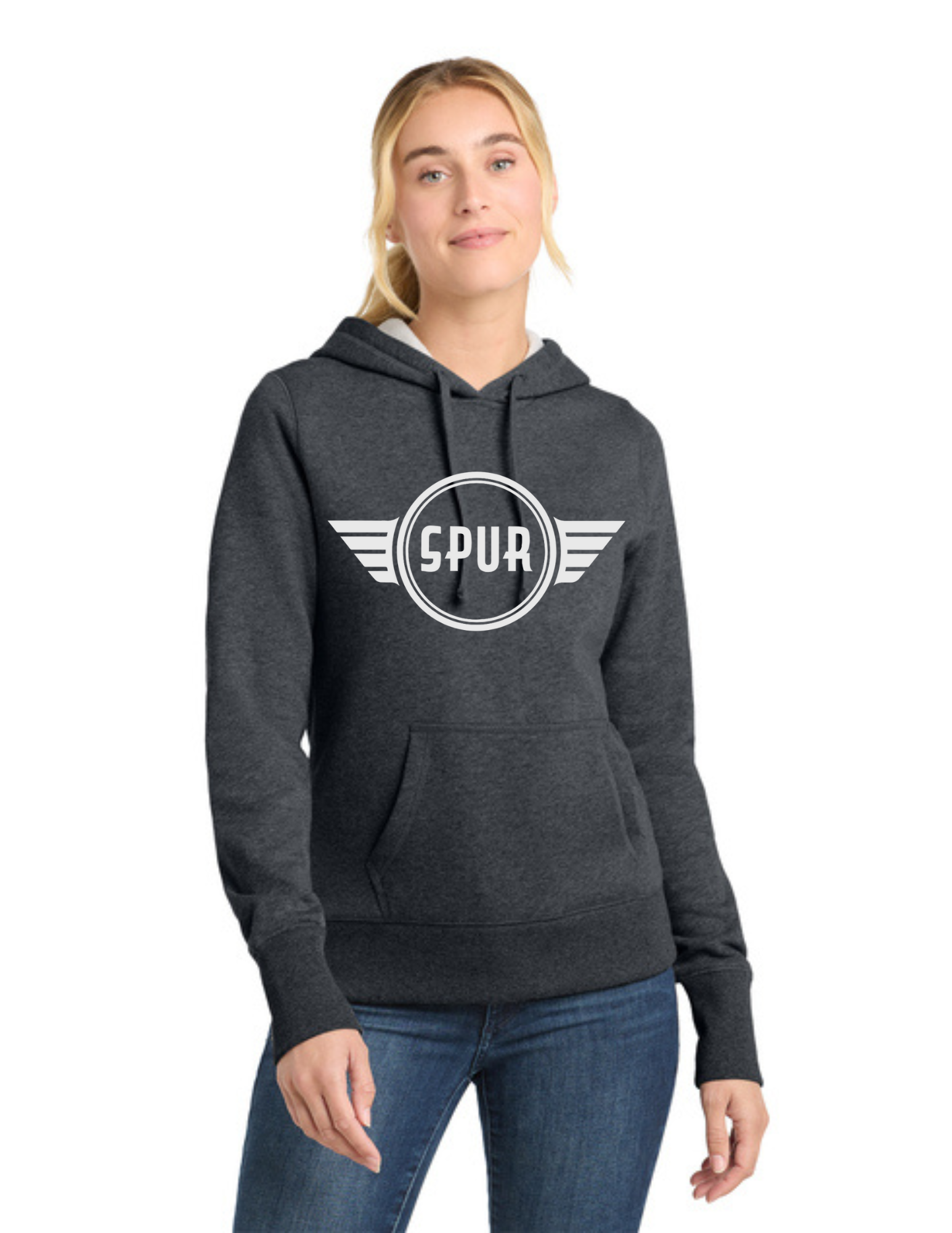 Sport-Tek® Women's Pullover Hooded Sweatshirt - GRAPHITE HEATHER