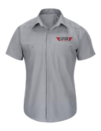Men's Short Sleeve Pro Airflow Work Shirt w/ Embroidery - GREY