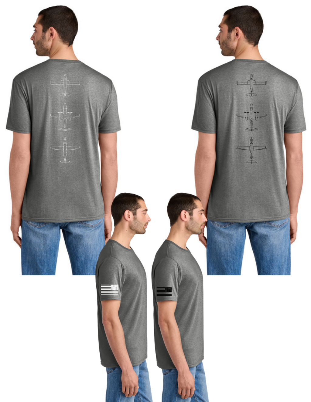 District® Perfect Tri® Tee w/ "3 PLANES" Back Logo - GREY FROST