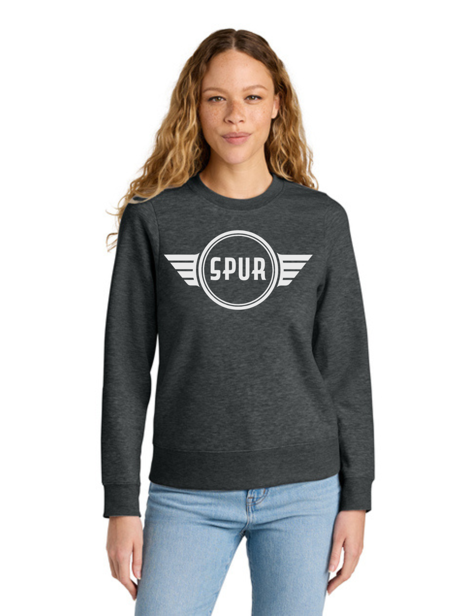 District® Women’s V.I.T.™ Fleece Crew - HEATHERED CHARCOAL