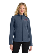 Port Authority® Women's Core Soft Shell Jacket w/ Embroidery - HEATHERED NAVY