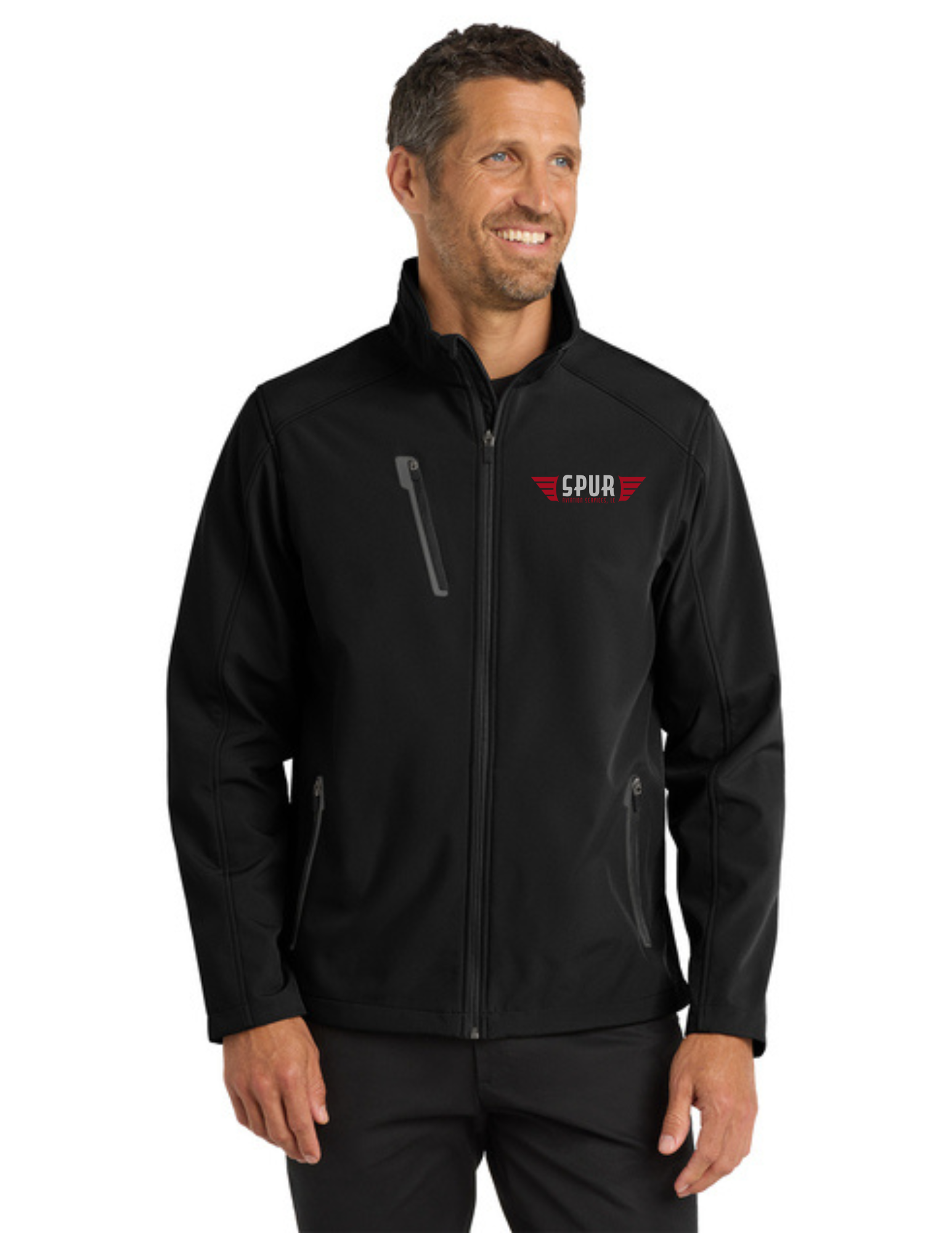 Port Authority® Welded Soft Shell Jacket w/ Embroidery - BLACK