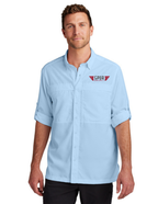 Port Authority® LONG SLEEVE UV Daybreak Shirt w/ Embroidery - LIGHT BLUE