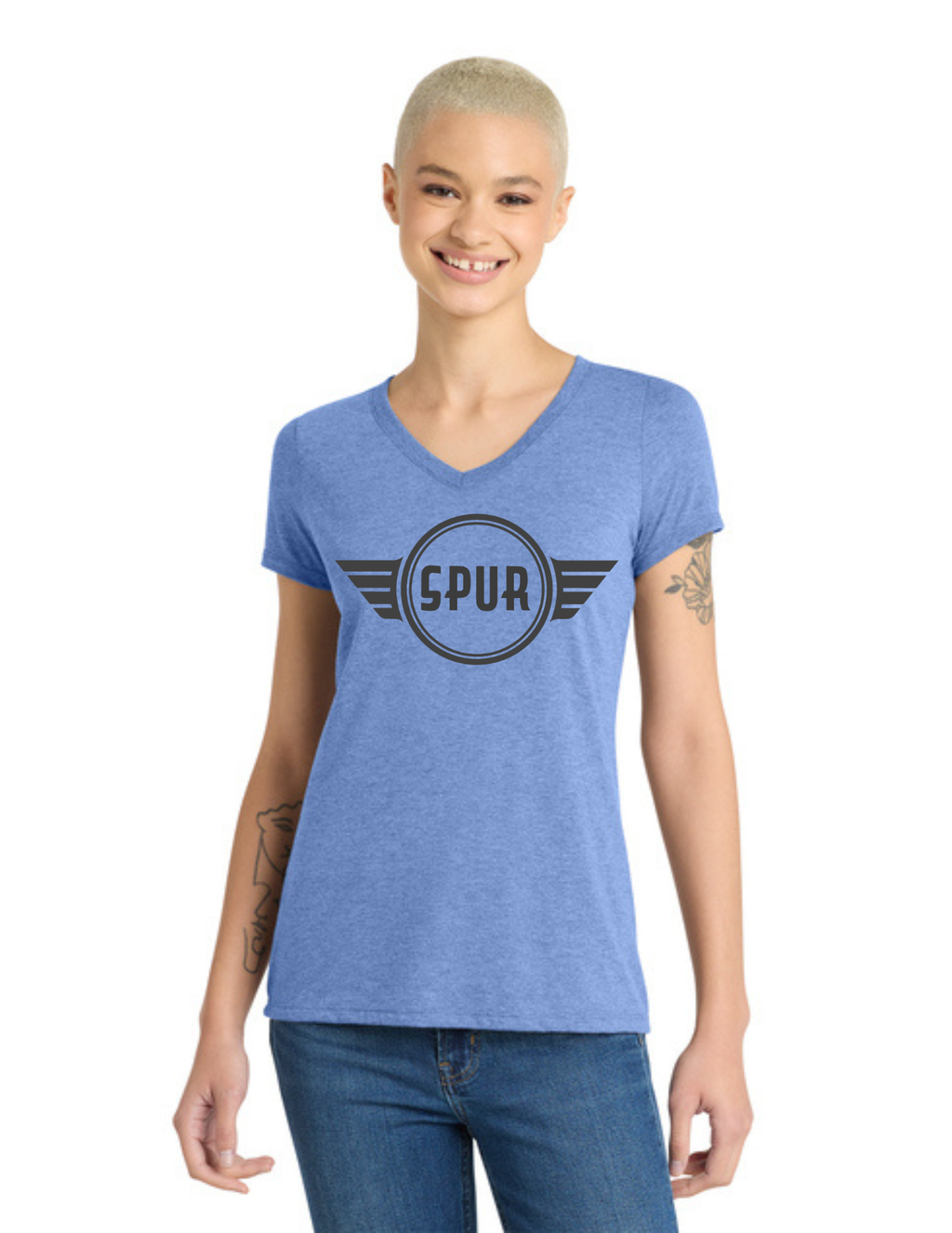 District® Women’s Perfect Tri® V-Neck Tee - MARITIME FROST