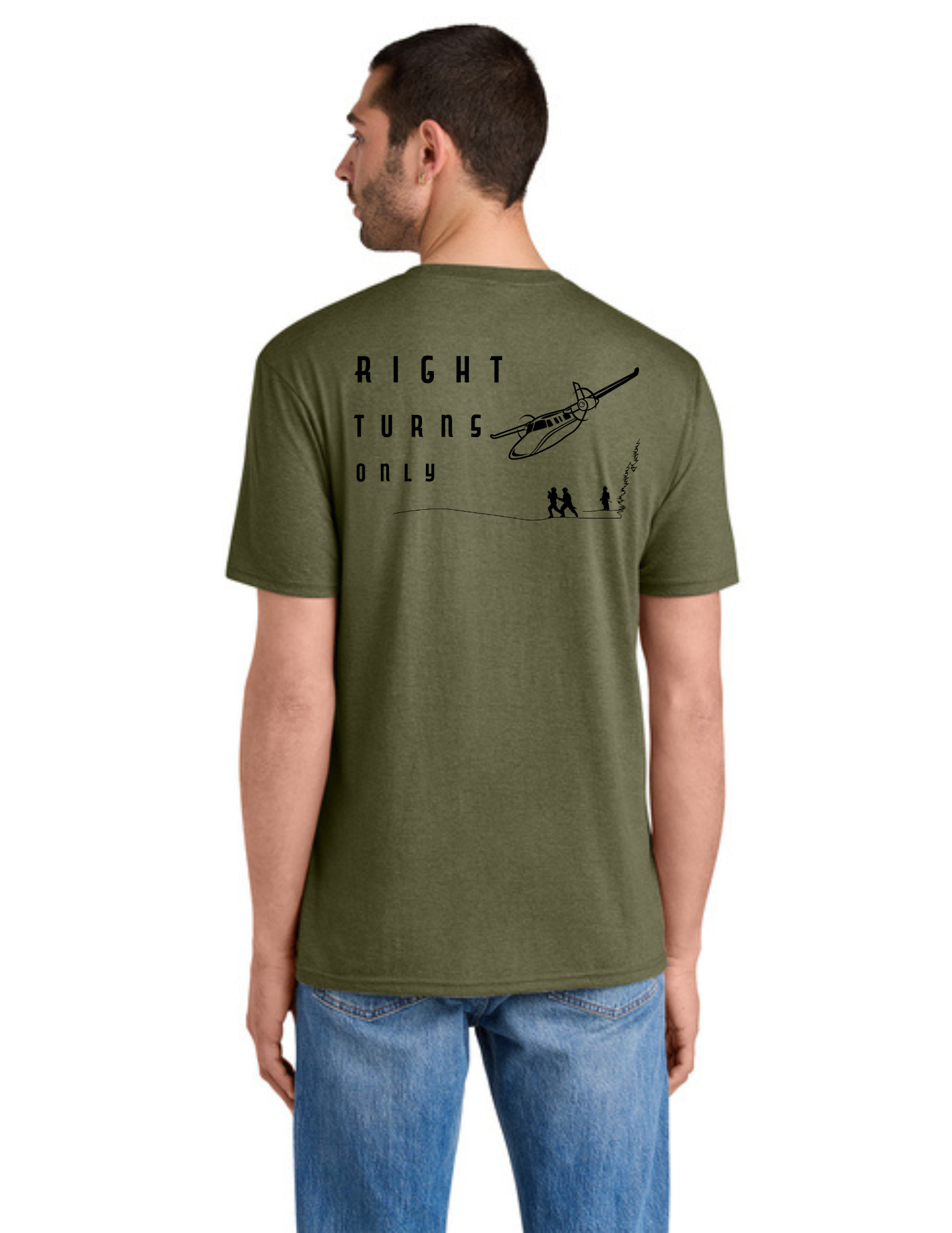 District® Perfect Tri® Tee (MILITARY FROST) - "NO RIGHT TURNS" BACK LOGO
