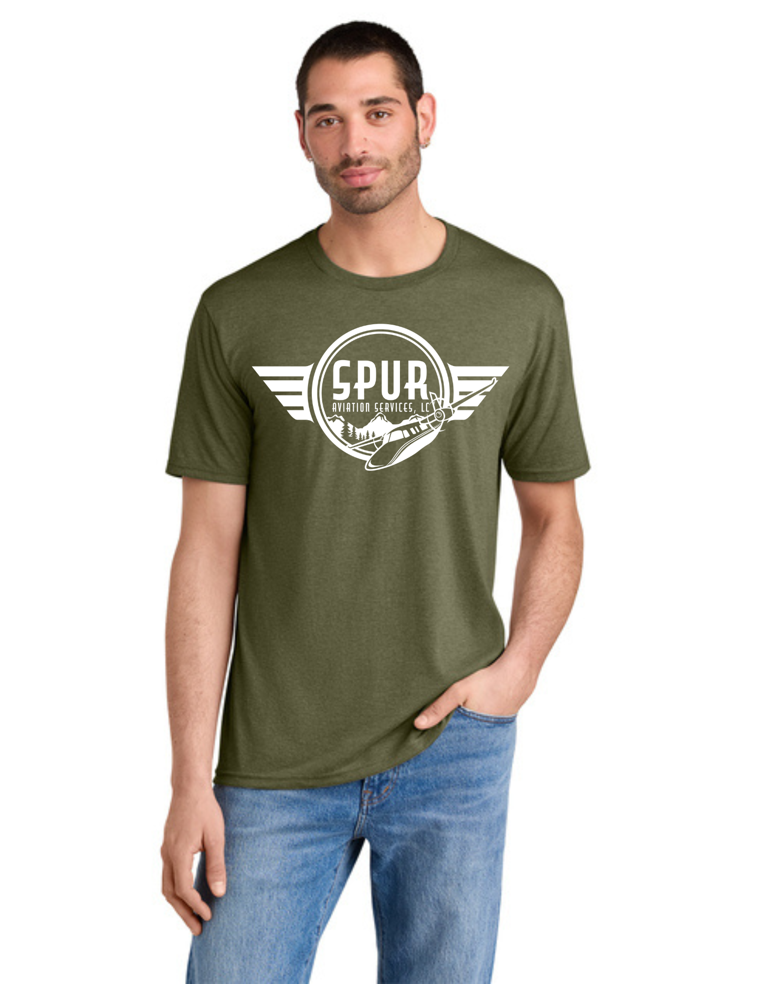 District® Perfect Tri® Tee (MILITARY FROST) - "NO RIGHT TURNS" BACK LOGO