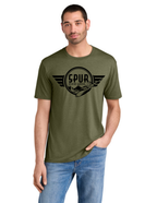 District® Perfect Tri® Tee w/ "3 PLANES" Back Logo - MILITARY GREEN FROST