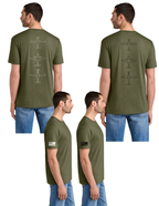 District® Perfect Tri® Tee w/ "3 PLANES" Back Logo - MILITARY GREEN FROST