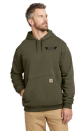 Carhartt® **TALL** Midweight Hooded Sweatshirt w/ Embroidery - MOSS