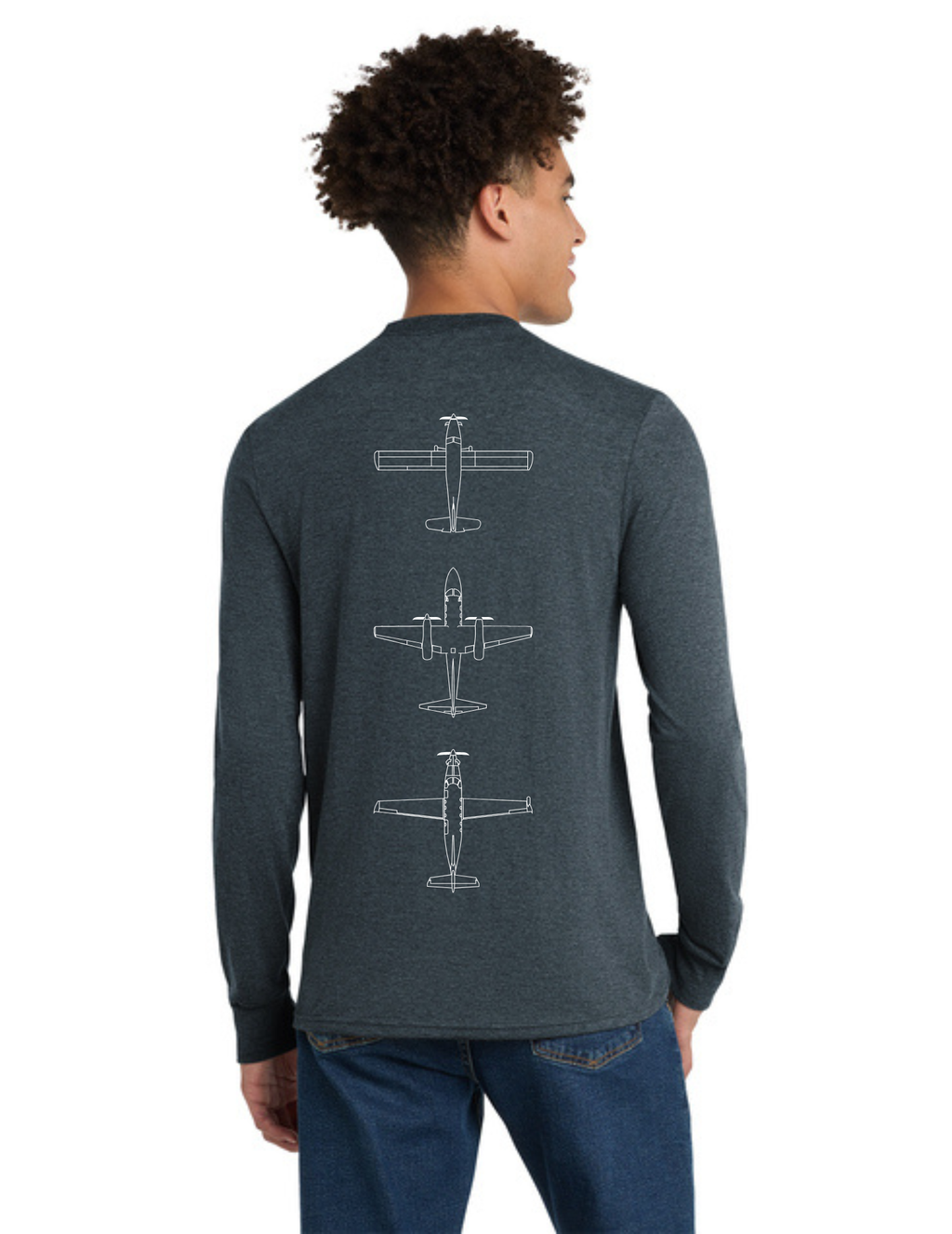 District® Perfect Tri® Long Sleeve Tee - NAVY FROST
