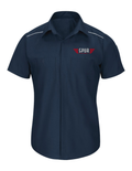 Men's Short Sleeve Pro Airflow Work Shirt w/ Embroidery - NAVY