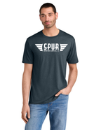 District® Perfect Tri® Tee w/ "RIGHT TURNS ONLY" Back Logo - NAVY FROST